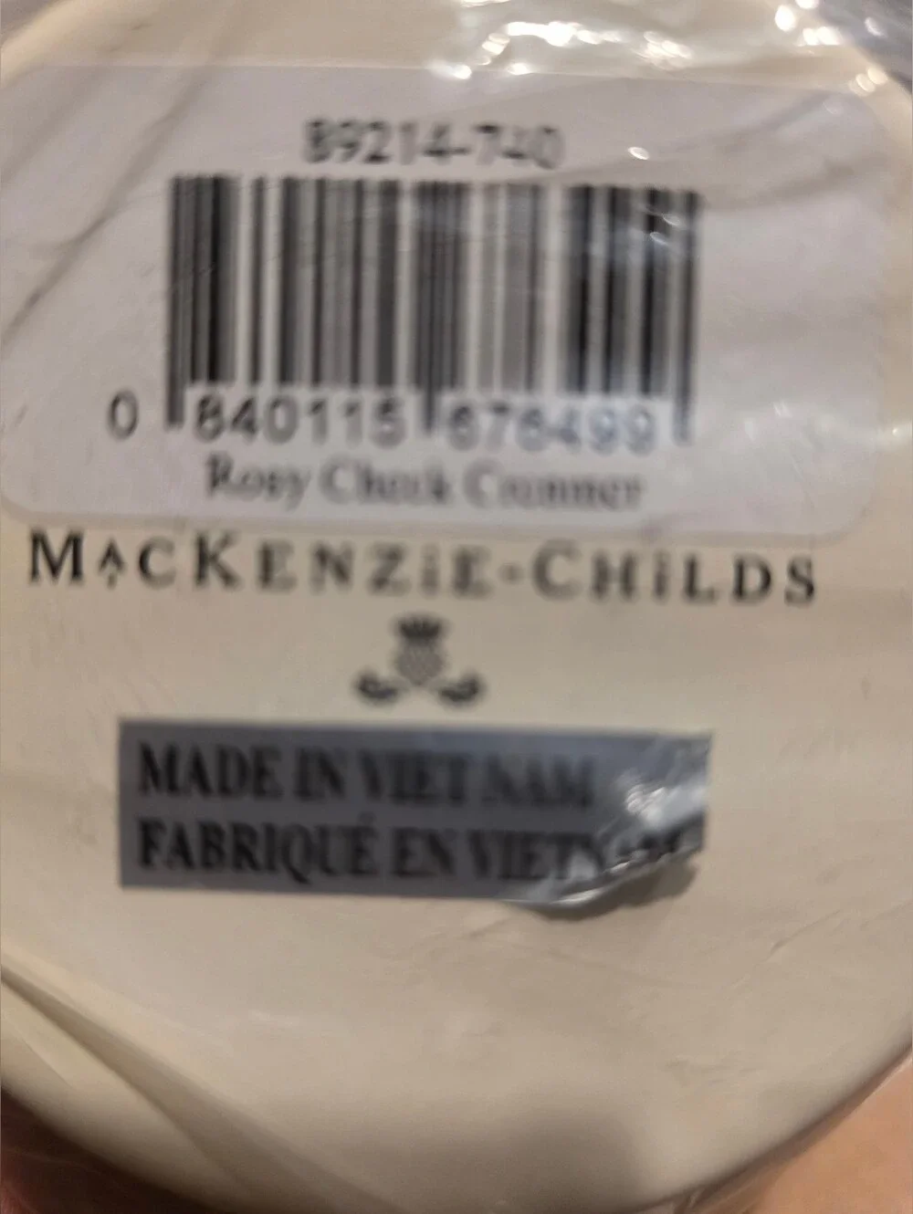 Mackenzie-Childs Rosy Check Enamel Creamer